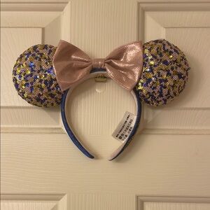 Blue/Pink/Gold Sequin Minnie Mouse Ears